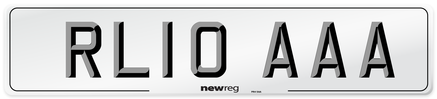 RL10 AAA Number Plate from New Reg